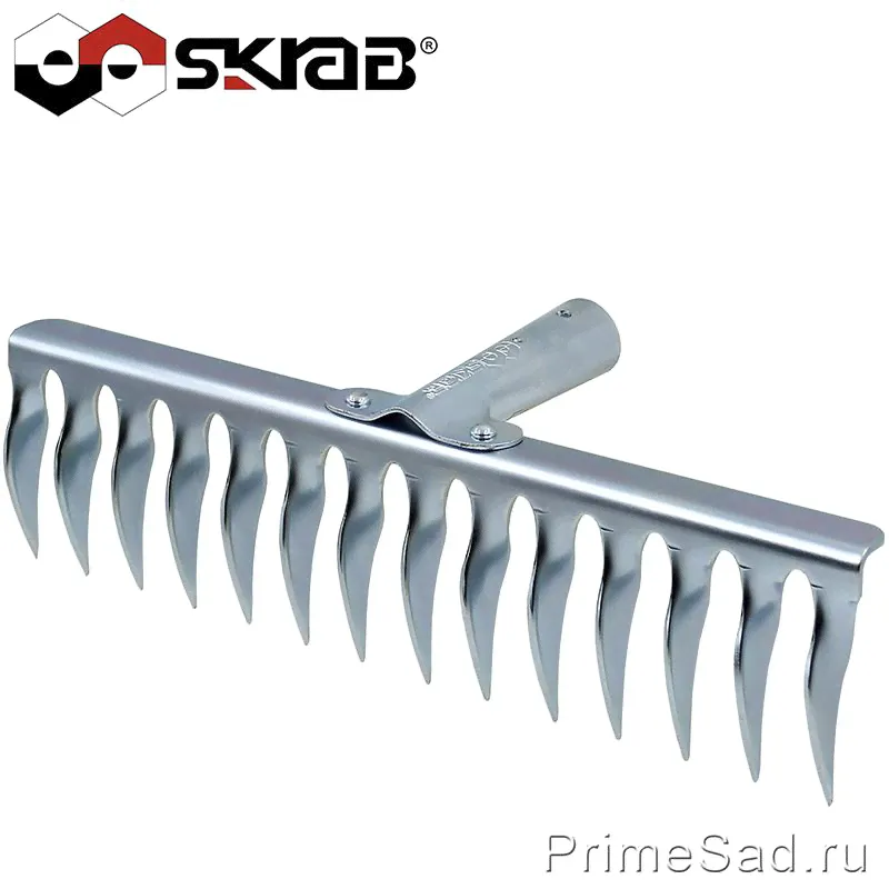 Грабли витой зуб, без рукоятки нерж. SKRAB 28067