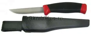 Нож строительный монтажный в чехле, обрезиненная ручка SKRAB 26813-0
