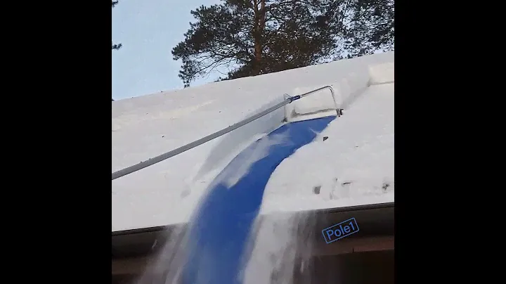 Скребок для уборки снега с крыши с тканью