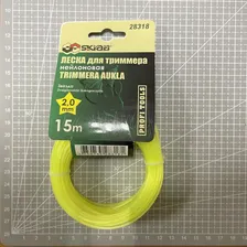 Леска для триммера 2.0 мм x 15 м звезда желтая SKRAB 28318